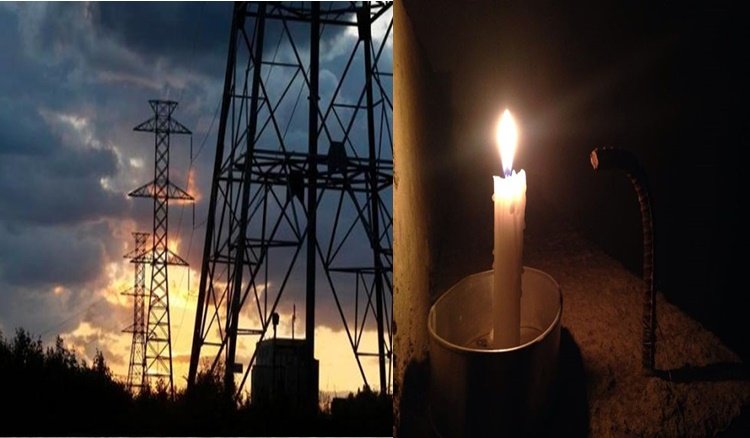 KSEB office building and power lines representing electricity crisis.