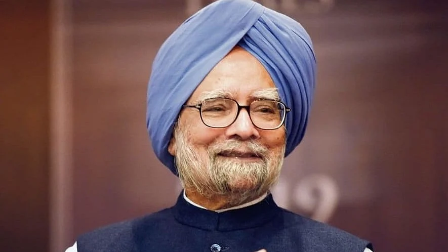 Dr. Manmohan Singh addressing the media during his tenure as Prime Minister.