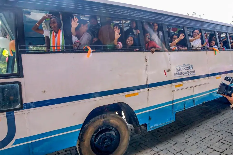 KSRTC Priyadarsini bus operating in Kollam district