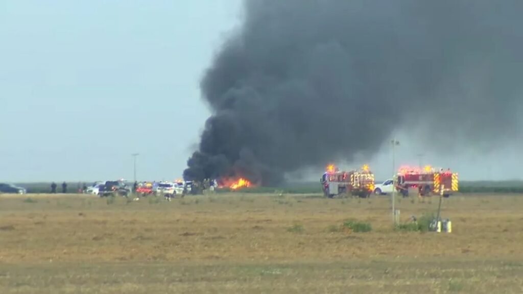 U.S Marine Corps F-35B fighter jet crash site near Miramar air base California