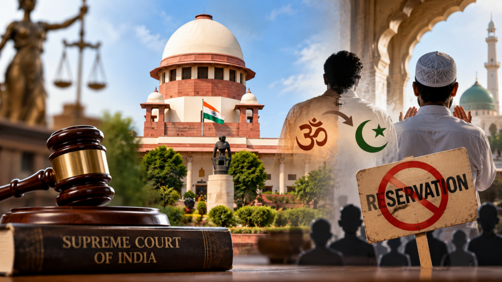 no reservation benefits after conversion to islam